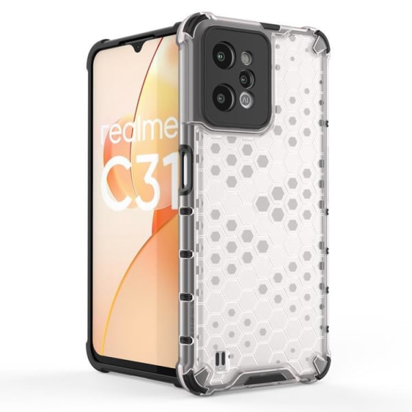 Realme C31 Shell Honeycomb Armored - Gennemsigtig