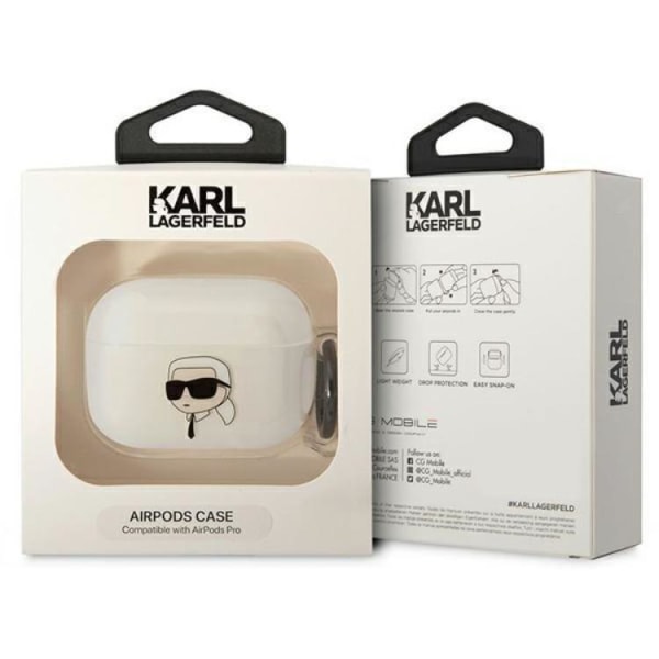KARL LAGERFELD AirPods Pro Skal Karl`s Head - Transparent