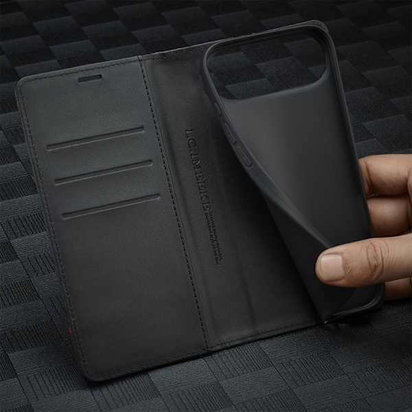 LC.IMEEKE iPhone Air Plånboksfodral Konstläder - Vit