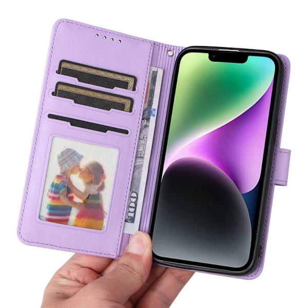 BETOPNICE iPhone 14 Plus Plånboksfodral - Avtagbart Konstläder - Lila