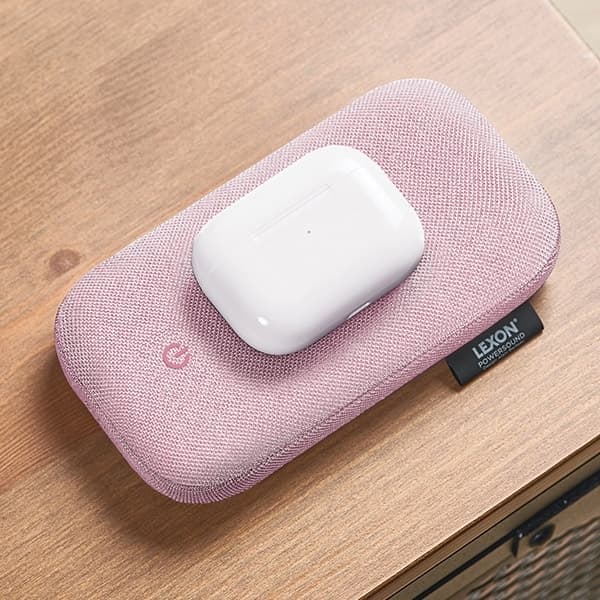 Lexon Trådlös PowerBank 5000mAh med Bluetooth-Högtalare - Rosa Rosa