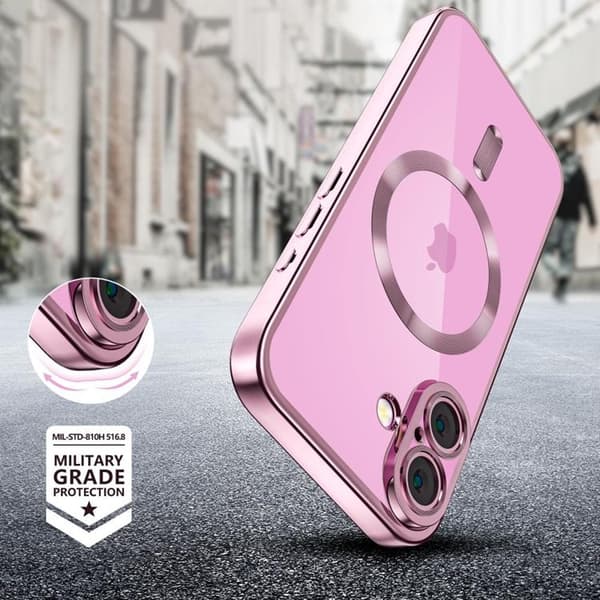 Tech-Protect telefontaske til iPhone 16 Magsafe Magflex - skinnende lyserød Rosa