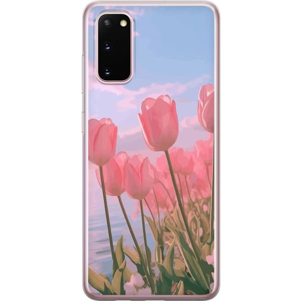 Mobilskal till Samsung Galaxy S20 med Rosa Tulpaner