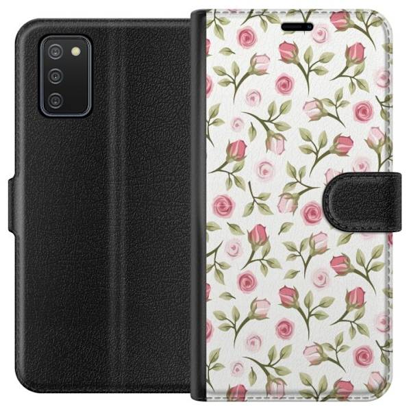 Pungcover til Samsung Galaxy A02s med Blomstret