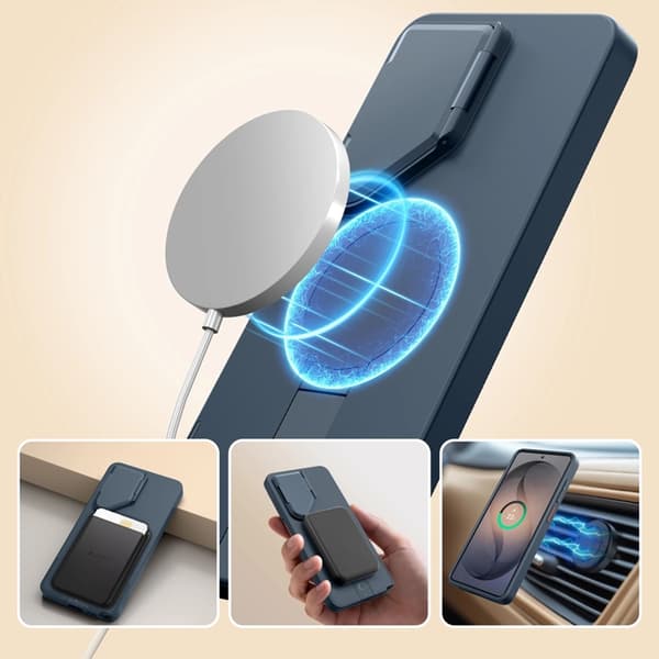 Tech-Protect Mobilskal För Galaxy S26 Ultra MagSafe Kevlar Aura - Marinblå Blå