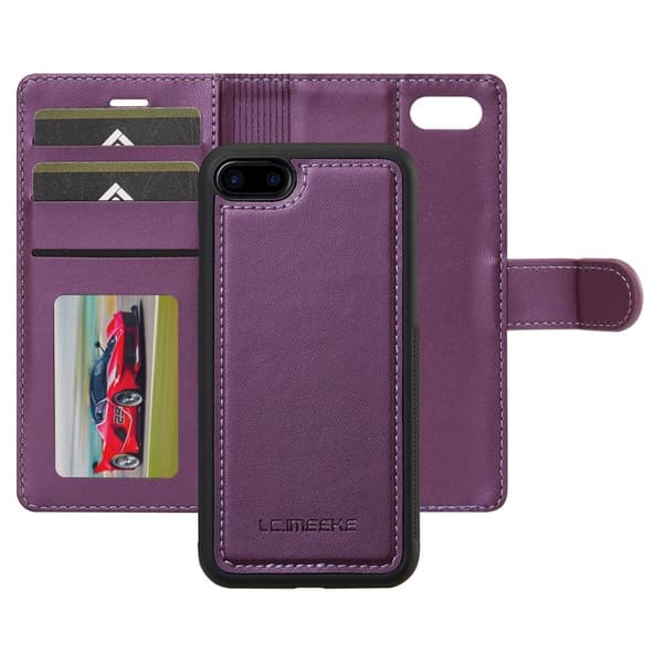 LC.IMEEKE L2 Series iPhone SE (2022) Plånboksfodral Konstläder - Lila