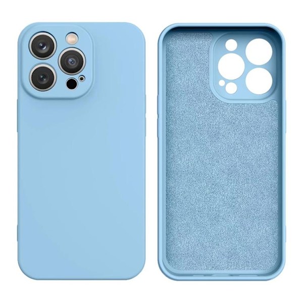 iPhone 14 Plus Skal Silicone - Ljusblå Blå