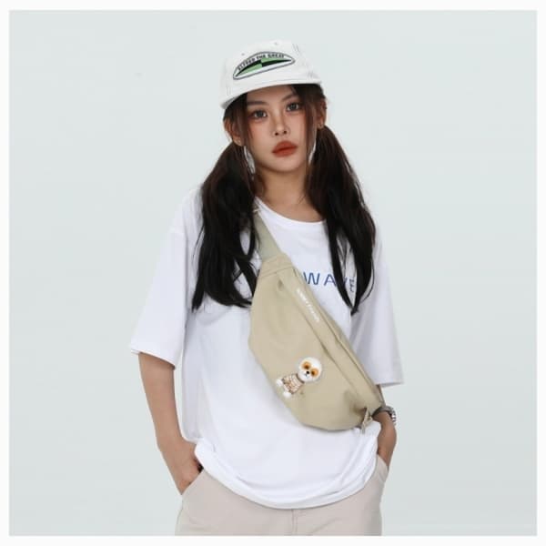 Nimmy Axelväska Crossbody Glasses Cool Cat - Grå
