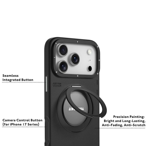 YOUNGKIT Mobilskal till iPhone 17 Pro Rotating Kickstand - Grå Grå