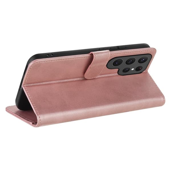AZNS Samsung Galaxy S25 Ultra Plånboksfodral Konstläder - Roséguld