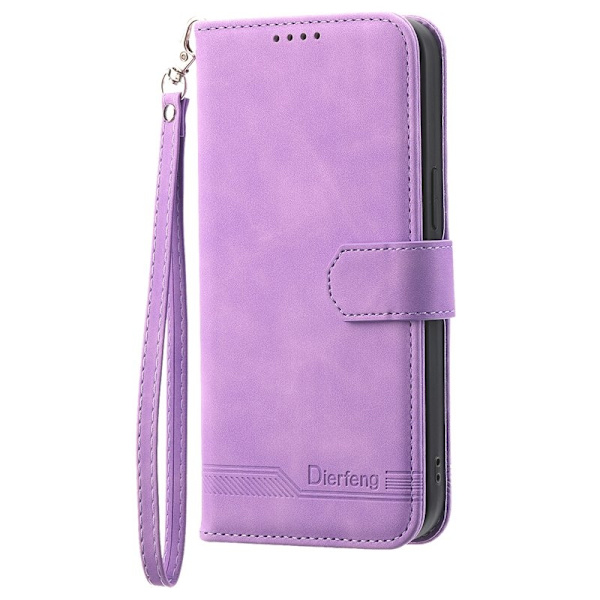DIERFENG DF-03 iPhone 16 Plus Plånboksfodral Konstläder - Lila