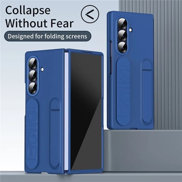 Mobilskal till Galaxy Z Fold7 5G Kickstand Armband PC Silicone - Blå Blå