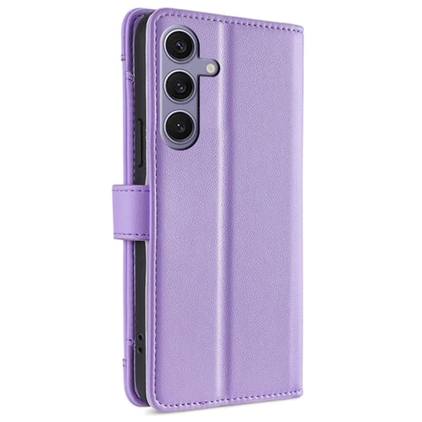 Galaxy S24 Plus Konstläder Plånboksfodral med 2 Rem - Lila Lila