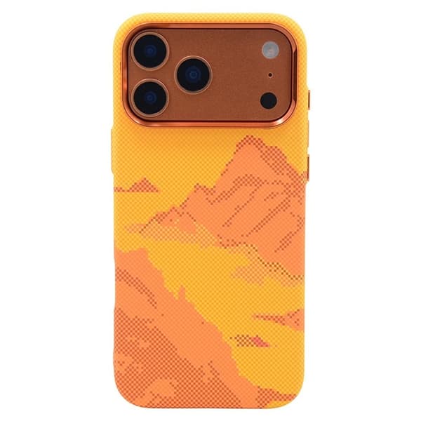 Mobilskal till iPhone 17 Pro Max Magsafe Carbon Fiber Orange