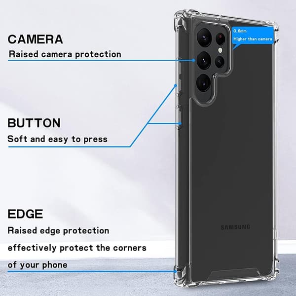 Boom Samsung Galaxy S22 Ultra Shockproof Skal Transparent