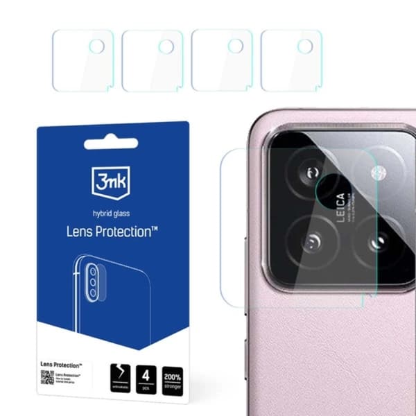 3MK Xiaomi 14    Kameralinskydd - Transparent Transparent