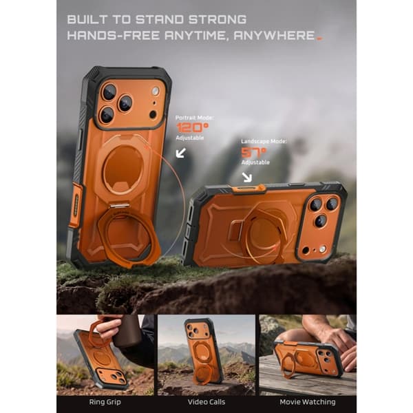 SupCase Mobilskal För iPhone 18 Pro/17 Pro Magsafe Grip Pro - Coral
