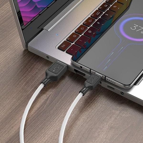 HOCO USB-A - Micro-USB Kabel 1m 2.4A X90 - Vit Vit