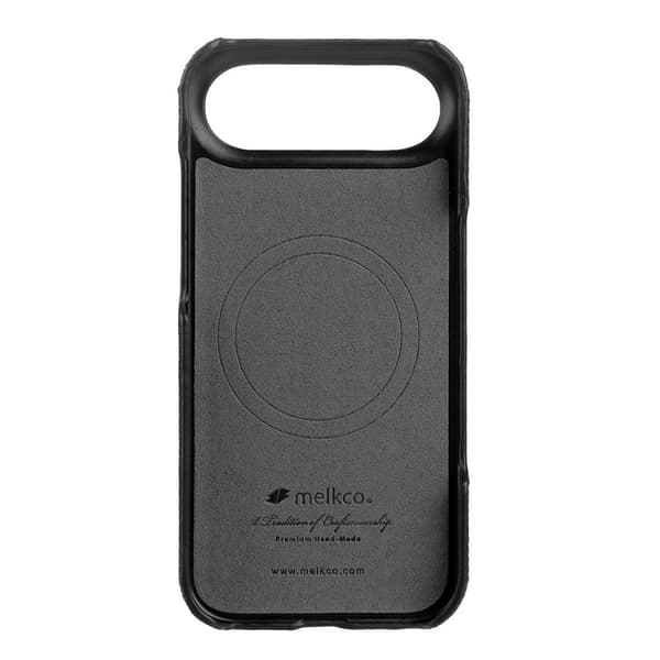 MELKCO Mobilskal till iPhone Air Äkta Läder PC Svart