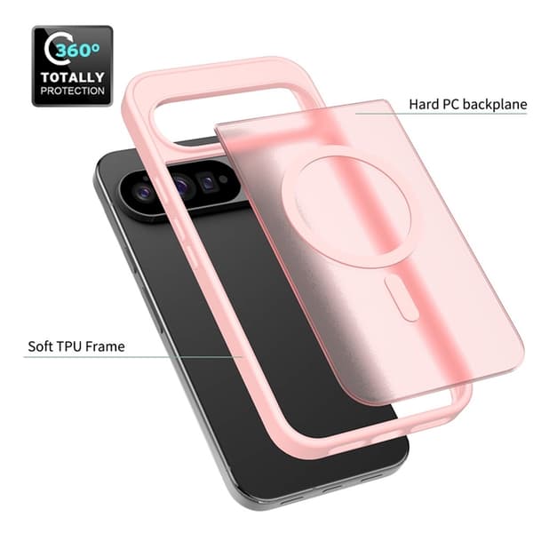 Mobilskal till Google Pixel 10 Pro XL MagSafe Skin Touch - Rosa Rosa