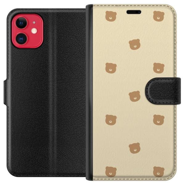 Plånboksfodral till Apple iPhone 11 med Björnmönster