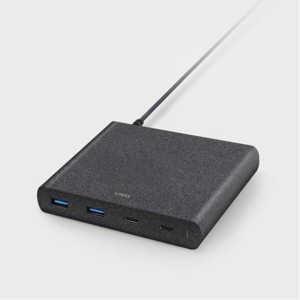 UNIQ HUB Surge 2x USB 3.0 + 2x USB-C PD 3.0 Svart Svart