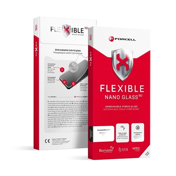 Forcell Galaxy S24 Ultra Härdat Glas Skärmskydd Flexible 5D Svart
