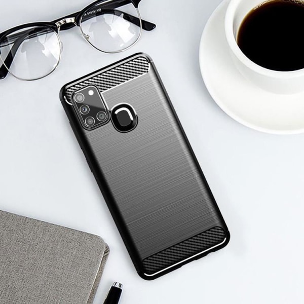 Forcell Galaxy A21s Skal Carbon - Sort