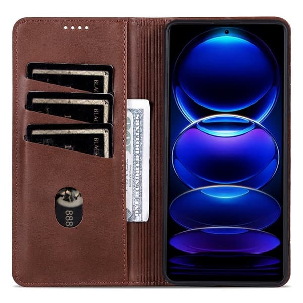 AZNS Samsung Galaxy A16 Plånboksfodral Konstläder - Brun