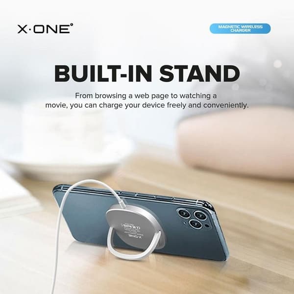X-One MagSafe Trådlös Laddare - Vit Vit
