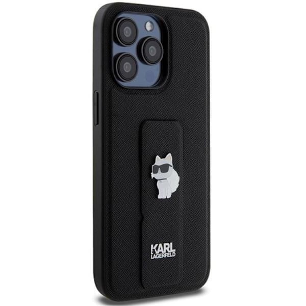 KARL LAGERFELD iPhone 13 Pro Max Mobilskal Gripstand Pins - Svart Svart