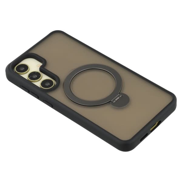 Mobilskal för Samsung Galaxy S26 Magnetiskt Ring Kickstand TPU + PC - Svart