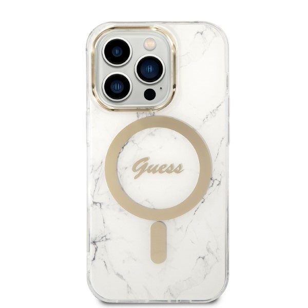 Guess Mobilskal till iPhone 14 Pro MagSafe MagSafe Marble