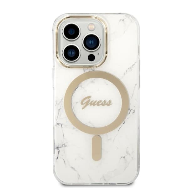 Guess telefontaske til iPhone 14 Pro MagSafe MagSafe Marble