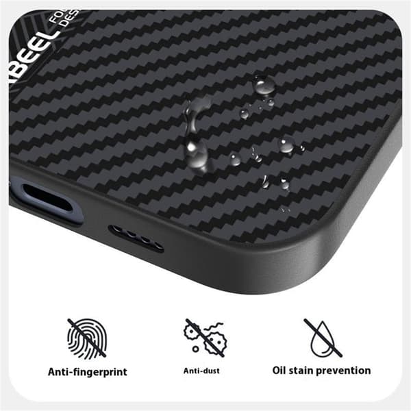 ABEEL Mobilskal till iPhone 13 Pro Max PC TPU Aluminium PU Läder Textur 1