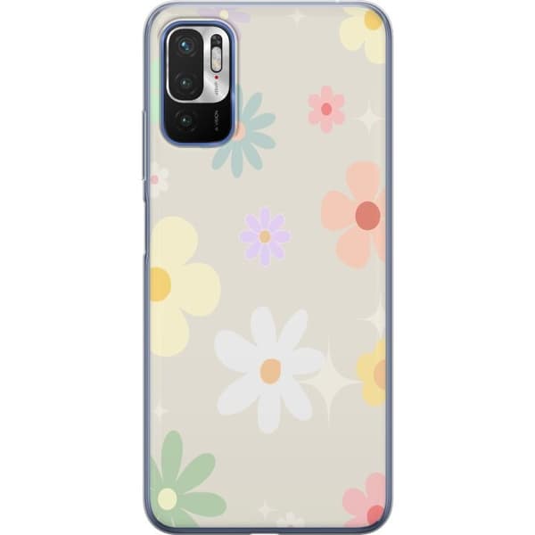 Mobilskal till Xiaomi Redmi Note 10 5G med fejdande blommor