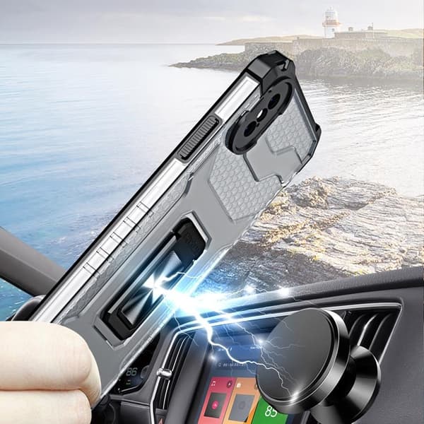 Crystal Ring Kickstand Skal iPhone XS Max - Röd Röd