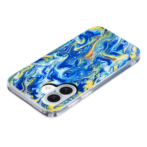 Mobilskal till iPhone 17 Marble Pattern Printing Soft - Himmelsblå