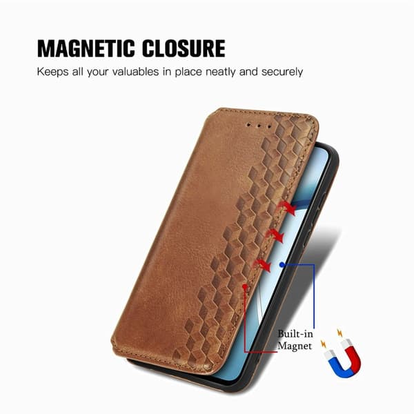 Plånboksfodral för Samsung Galaxy S26 Plus Konstläder - Brun