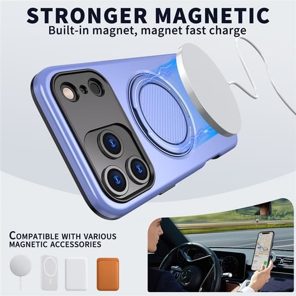 Mobilskal till iPhone 17 Pro Max MagSafe Rotating Kickstand - Lila Lila
