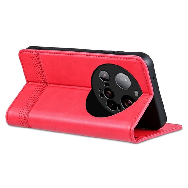 AZNS Xiaomi 15 Ultra Plånboksfodral Konstläder - Röd