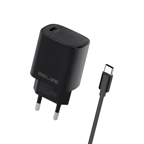 Beline Väggladdare Med USB-C Till USB-C Kabel - Svart Black