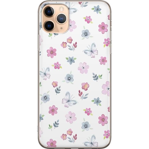 Mobilskal till Apple iPhone 11 Pro Max med Blommor och fjärillar