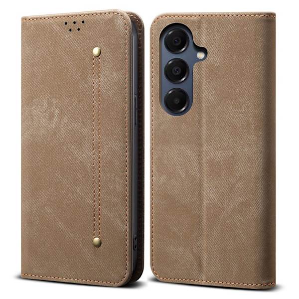 Mobilskal för Samsung Galaxy S26 Plus Konstläder Stativ - Khaki