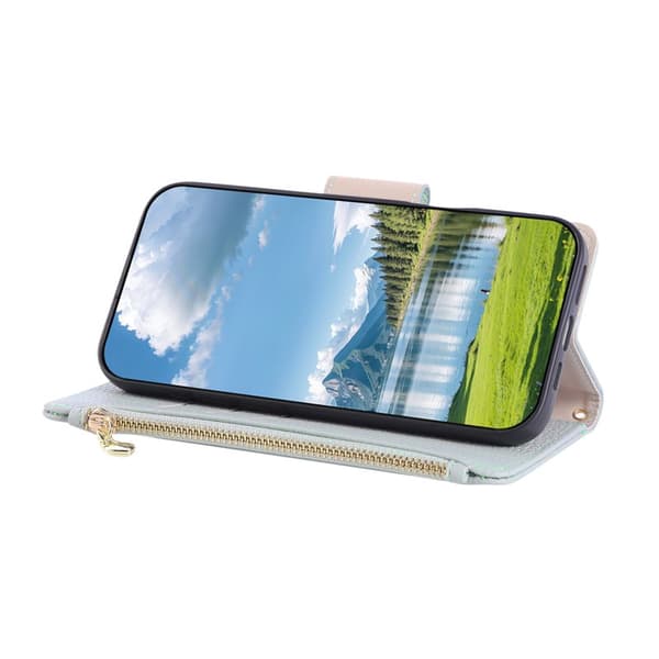 Plånboksfodral för Samsung Galaxy S26 Plus Konstläder med rem - Cyan