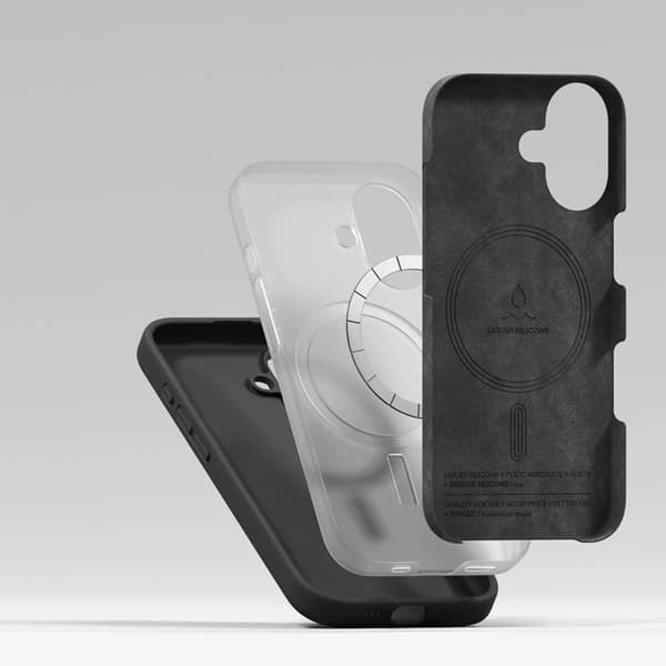 Ringke Telefontaske til iPhone 17 Magsafe Magnetisk Silikone - Sort Svart