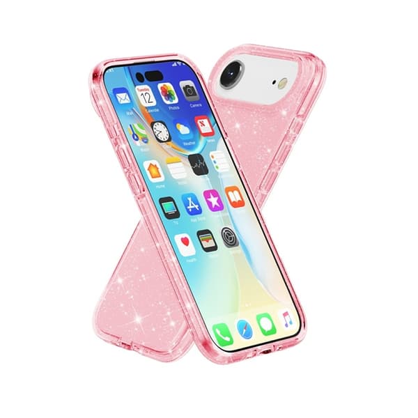 Mobilskal till iPhone Air Glittrande Puderglitter - Rosa Rosa