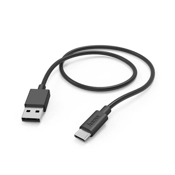 HAMA USB-C till USB-A kabel 1m - Svart Black