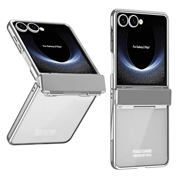 Mobilskal till Galaxy Z Flip7 Electroplating PC Folding - Silver Silver