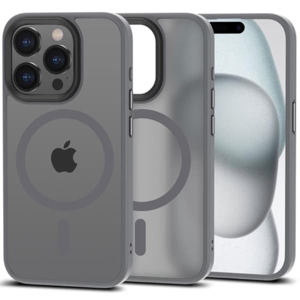 Tech-Protect iPhone 15 Pro Mobilskal Magsafe Magmat - Titanium Silver